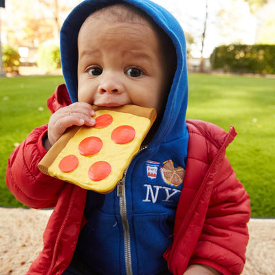 Cameron’s Corner Pepperoni Slice Teether by PiccoliNY