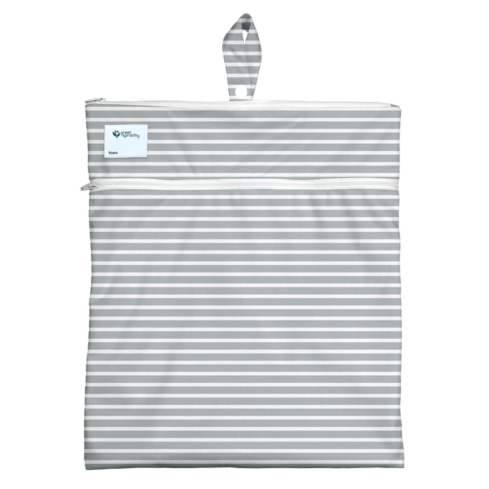 Eco Wet & Dry Bag - Grey Stripe by Green Sprouts