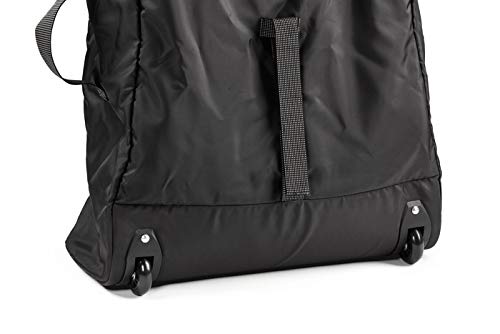 Black rolling backpack on a white background