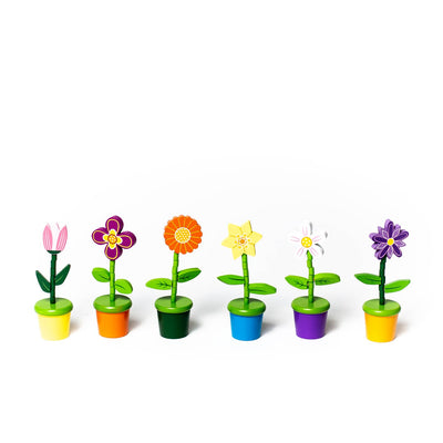 Flower Push Puppets (1 Unit Assorted) by Jack Rabbit Creations