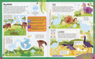 Educational children's book about prehistoric animals with illustrations and text.