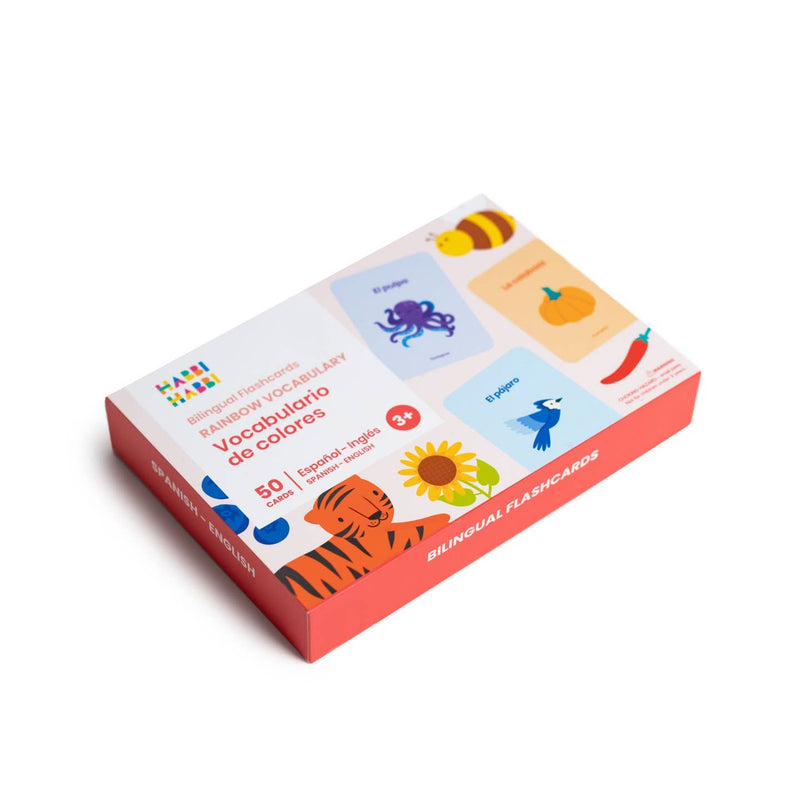 Rainbow Bilingual Flashcards by Habbi Habbi