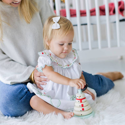 Wooden Snowman Stacking Toy Set by Pearhead