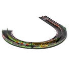 Model of a race track with 'Candy Super Series' branding on a white background