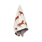 Blanket with horse pattern on a white background
