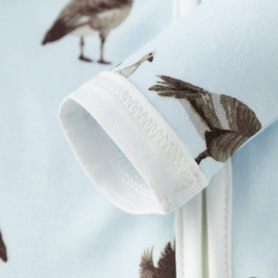 Luxe Stretch Zipper Footed Romper - Goose by Milkbarn