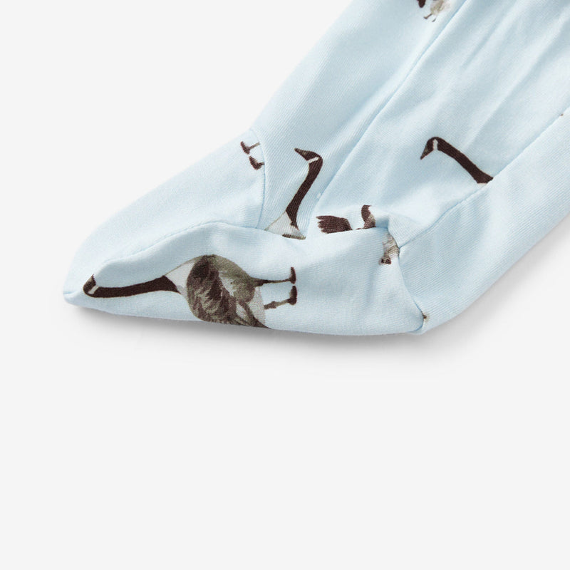 Luxe Stretch Zipper Footed Romper - Goose by Milkbarn