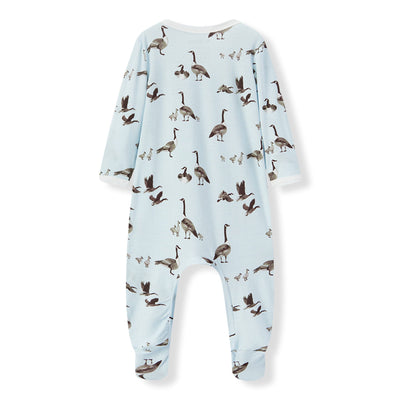 Luxe Stretch Zipper Footed Romper - Goose by Milkbarn