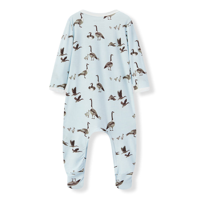 Luxe Stretch Zipper Footed Romper - Goose by Milkbarn