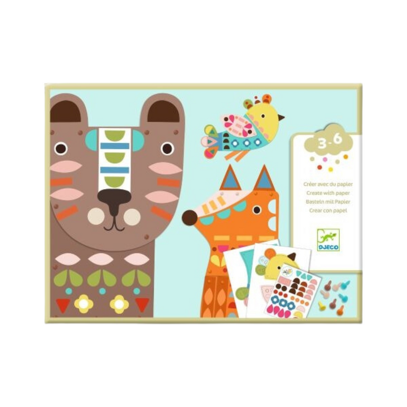 3 Giant Animals Collage Activity by Djeco