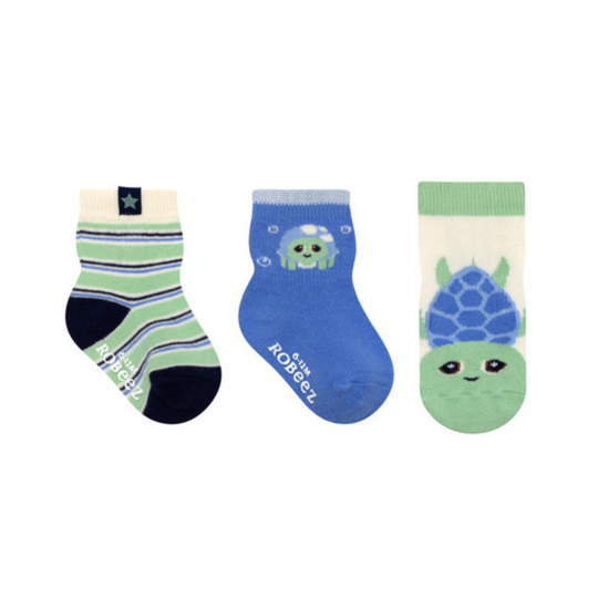 3 Pack Socks - Turtle-y Cute by Robeez