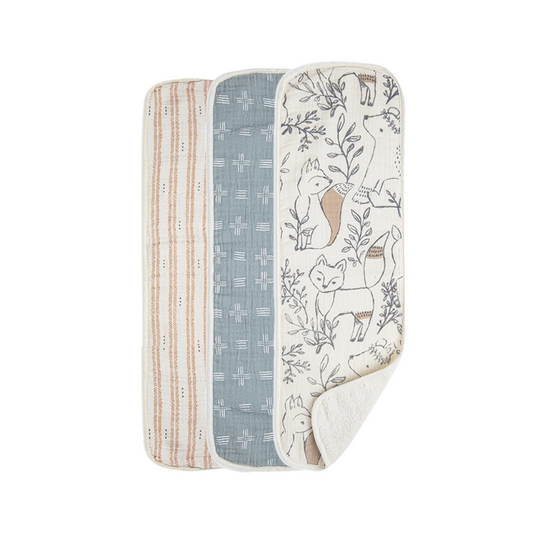 3 Piece Burp Cloth Set - Ezra by Crane Baby