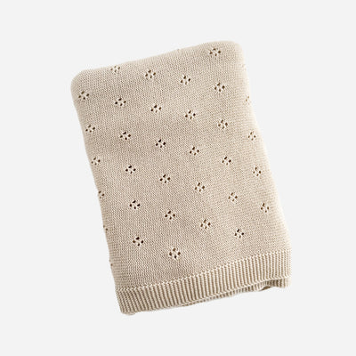 Organic Cotton Heirloom Pique Blanket - Birch by The Blueberry Hill
