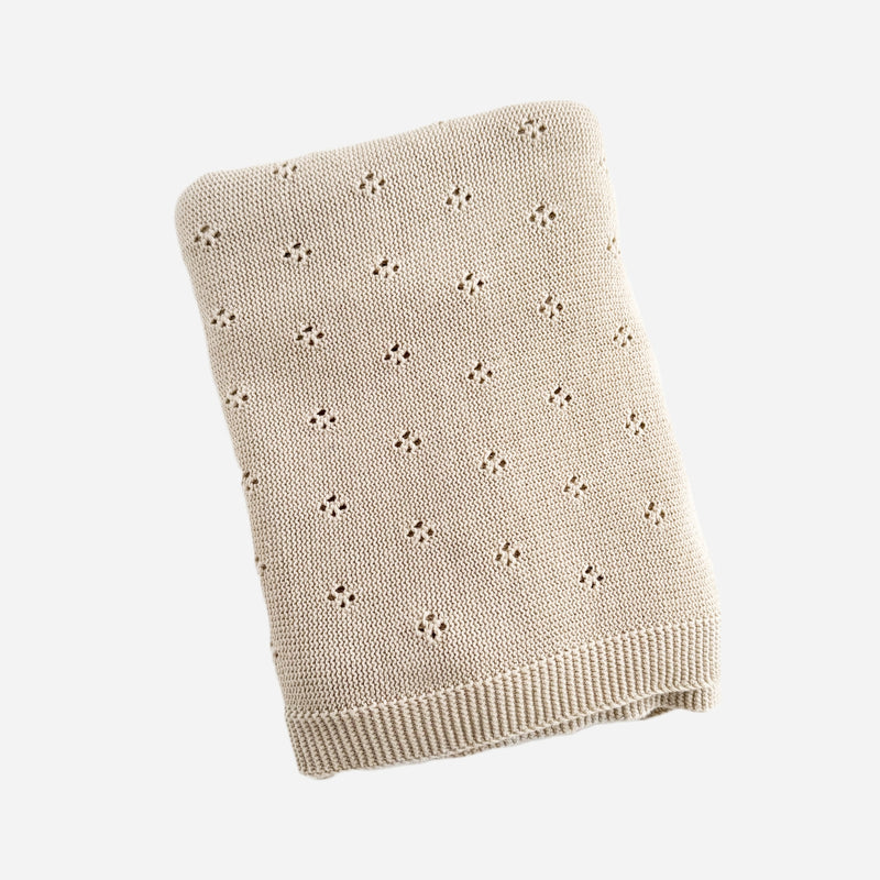 Organic Cotton Heirloom Pique Blanket - Birch by The Blueberry Hill