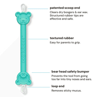Baby Booger and Ear Wax Picker 2 Pack - Orange + Seafoam by Oogiebear