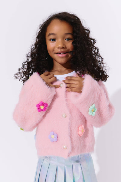 3D Rainbow Daisy Cardigan by Lola + The Boys