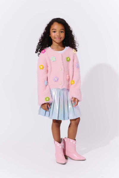 3D Rainbow Daisy Cardigan by Lola + The Boys