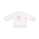 A light pink long-sleeve sweatshirt featuring a graphic of a pink ice skate on the chest, displayed against a solid white background.