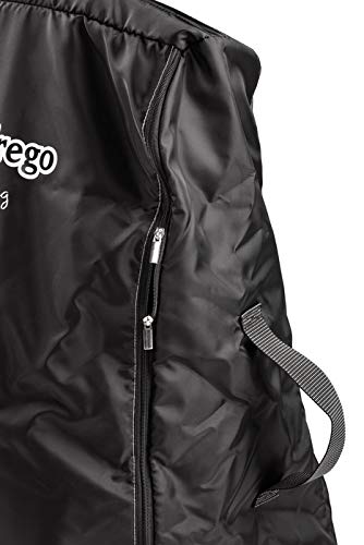 Black bag with a visible brand logo on a white background