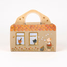 Handmade gift box with animal illustrations on a white background