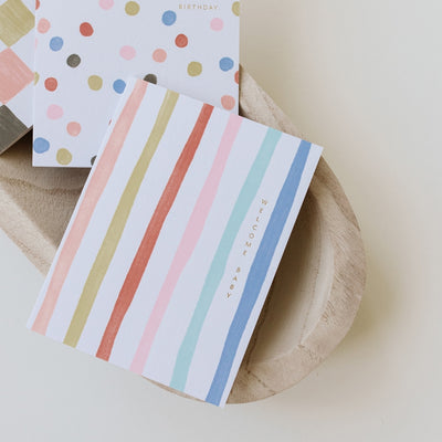 Baby Stripes Card by Ramona & Ruth