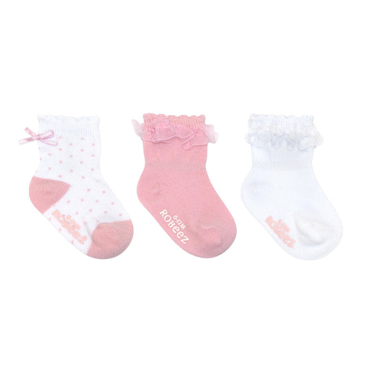 Girly Girls Basic Baby Socks 3pk by Robeez