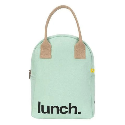 Zipper Lunch Bag - 'Lunch' in Mint by Fluf