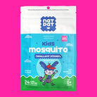 Package of Nat Pat Kids Mosquito Repellent Stickers on a pink background