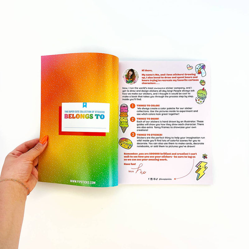 Draw Along Rainbow Stickers Book by Pipsticks