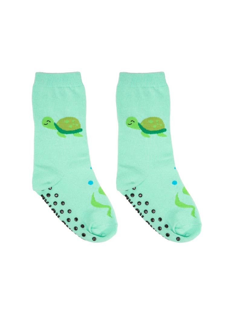 Turtle Kids Crew Socks by Living Royal