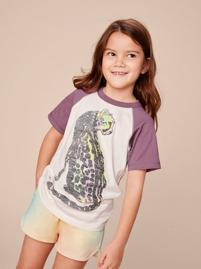 Rainbow Cheetah Raglan Tee - Chalk by Tea Collection - FINAL SALE