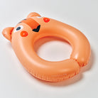 Orange inflatable pool float shaped like a cat with 'Sunnylife' branding on a white background