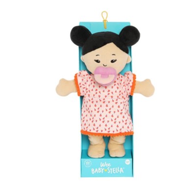Wee Baby Stella Doll - Light Beige with Black Buns by Manhattan Toy