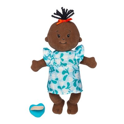 Wee Baby Stella Doll - Brown with Black Wavy Tuft by Manhattan Toy