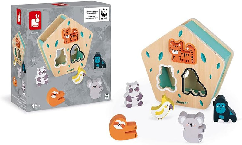 Wooden Shapes Sorter - Animals by Janod