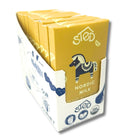 Box of Sted Nordic Milk with yellow packaging and a horse design on a white background