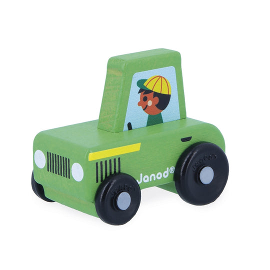 Crossroads Countryside Vehicle - Green Tractor by Janod