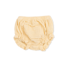 Yellow baby bloomers on a white background
