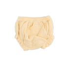 Yellow baby bloomers on a white background