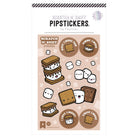 Scratch 'N Sniff Pipssticks sticker pack featuring cute kawaii s'mores and marshmallows on a pink background, with the brand name 'by Pipsticks' visible at the top.