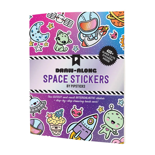 Draw Along Space Stickers Book by Pipsticks