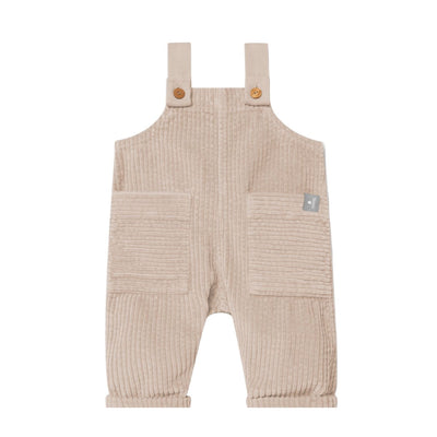 Organic Ribbed Velvet Dungarees - Pink by Snug