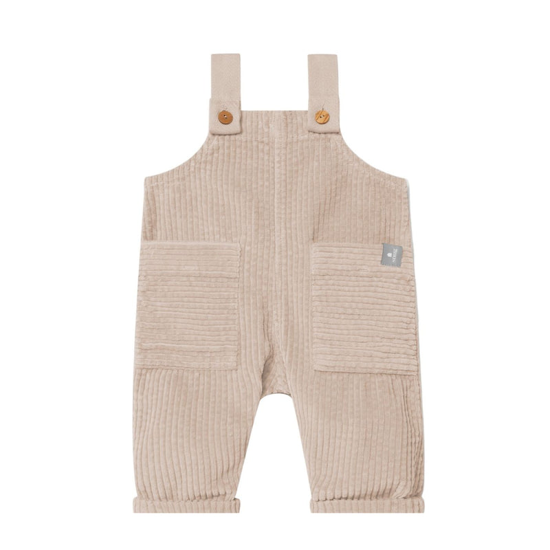 Organic Ribbed Velvet Dungarees - Pink by Snug