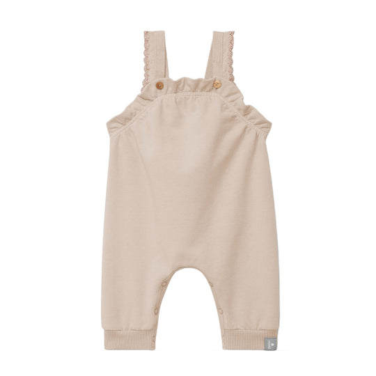 Organic Plush Dungarees with Ruffles - Pink by Snug