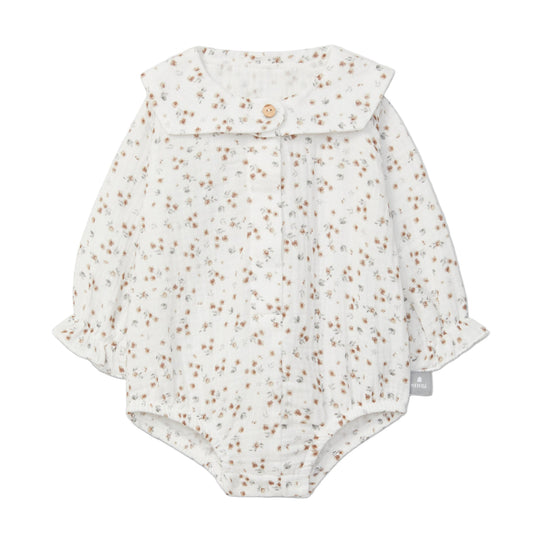 Organic Cotton Gauze Bodysuit - Flowers by Snug