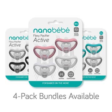 nanobébe pacifier packages on a white background