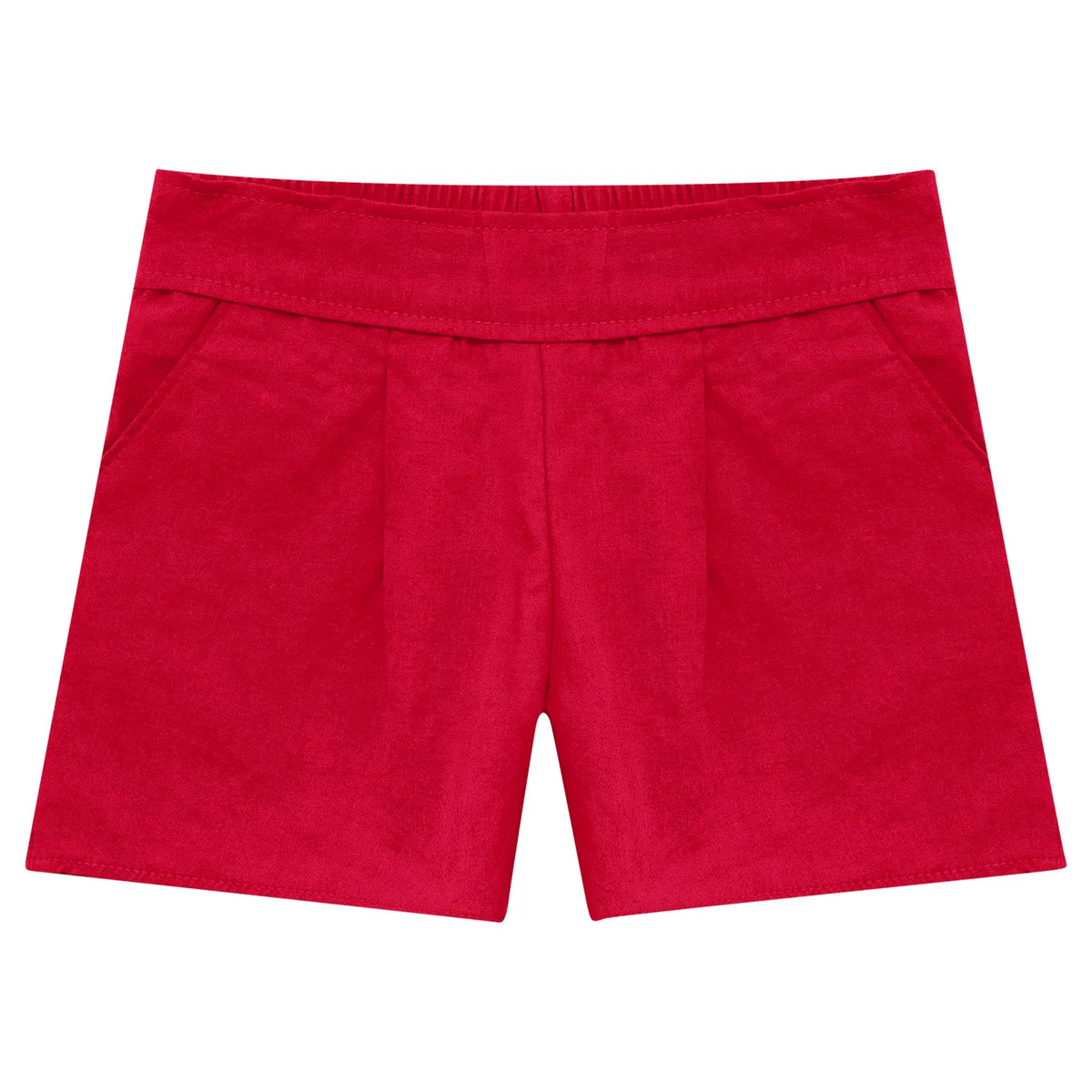 Red shorts on a white background