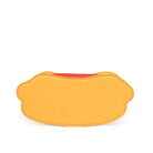 Yellow dog muzzle on a white background