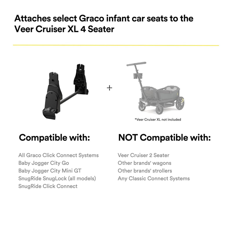 Cruiser XL Car Seat Adapter for UPPAbaby by Veer