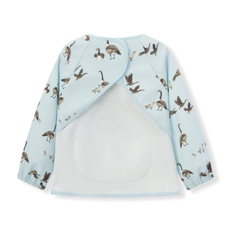 Long Sleeve Pocket Bib (6-24M) - Goose by Milkbarn
